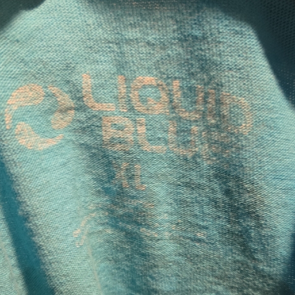 Liquid Blue Tie-Dye Grateful Dead Tee - Blue, Green, Purple - Picture 2 of 9